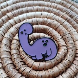 5/$25 NEW Purple Cartoon Dinosaur Enamel Pin
